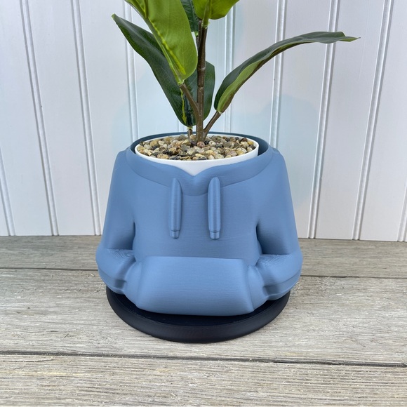 Hand Crafted Other - Hoodie Planter Pot, Sweatshirt Flower Pot, 3D Printed Planter